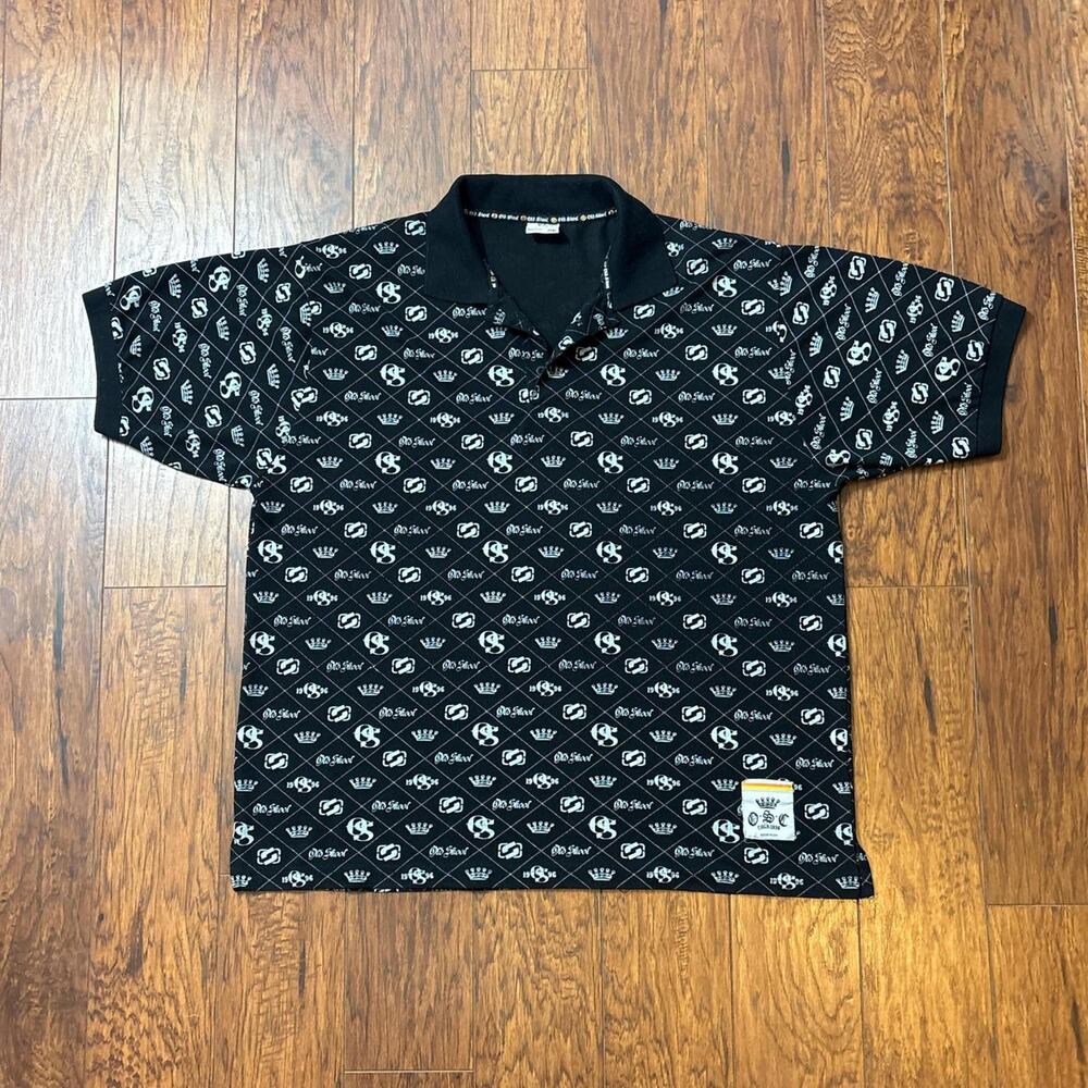 Vintage Old Skool Y2K Grunge OSC Urban Wear All Over Print Polo Shirt